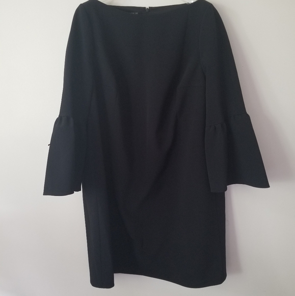 Lafayette 148 dress cocktail bell sleeves sz 14 - Picture 3 of 5